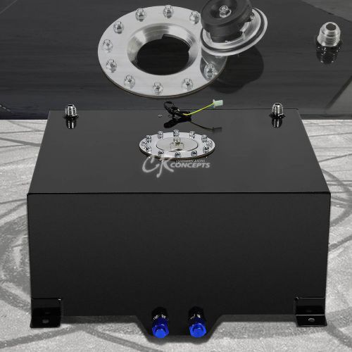 15.5 gallon/59l lightweight black coat aluminum gas fuel cell tank+level sender