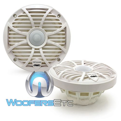 Wet sounds sw-65i-w 6.5&#034; marine boat 2way aluminum tweeters coaxial speakers new