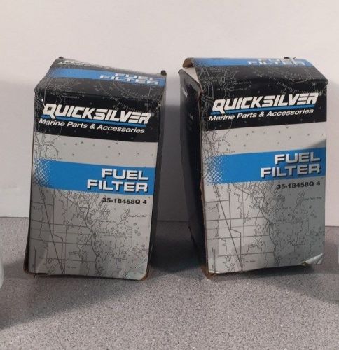Two quicksilver mercury outboard fuel filter v-6 efi 1996 &amp; newer 35-18458q 4(x)