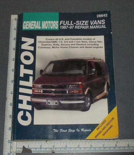Chilton 28642 1987-1997 gm full size van service shop repair manual