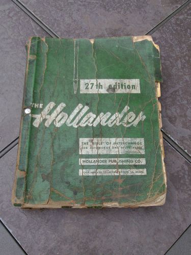 Hollander parts interchange manual 27th edition 1951-1960 domestic auto &amp; truck
