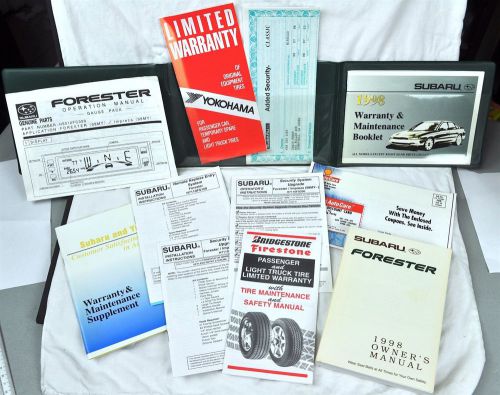 Subaru forester 1998 owners manuel maintenance warranty extras + tri-fold case