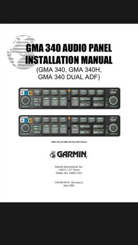 Garmin gma 340 installation manual (part no. 190-00149-01)