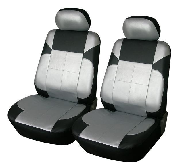 Front car seat covers compatible with acura 153 silver