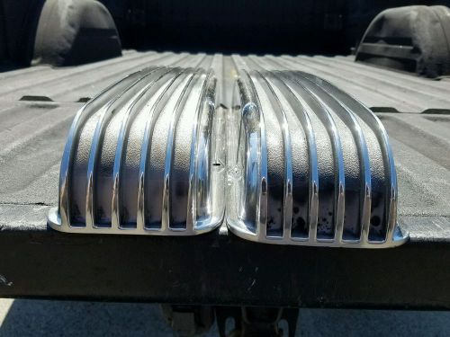 Cal custom high fin offset bolt early 283 valve covers polished