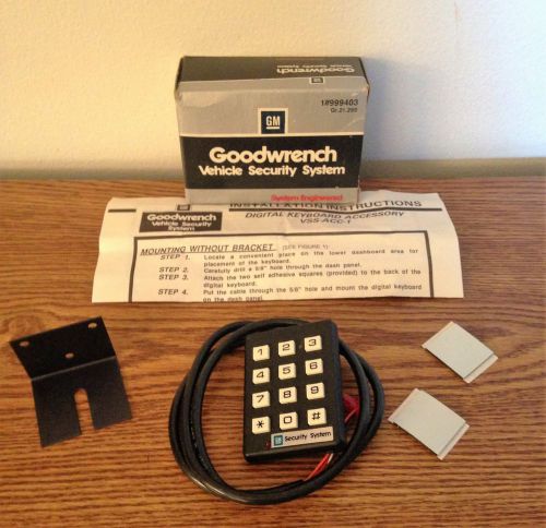 Gm goodwrench vehicle security system nos #999403