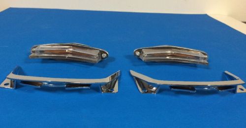 1967 ford fairlane gt hood turn signal light assemblies &amp; bezels