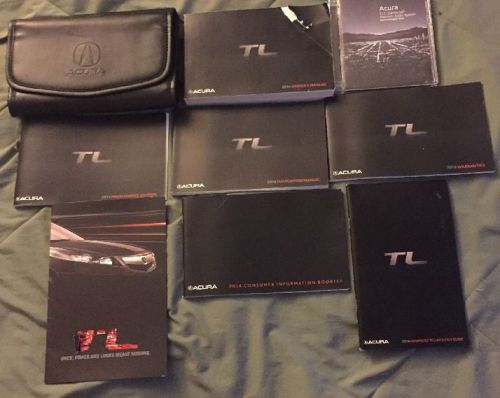 2014 acura tl owner&#039;s manual set with case. free priority shipping