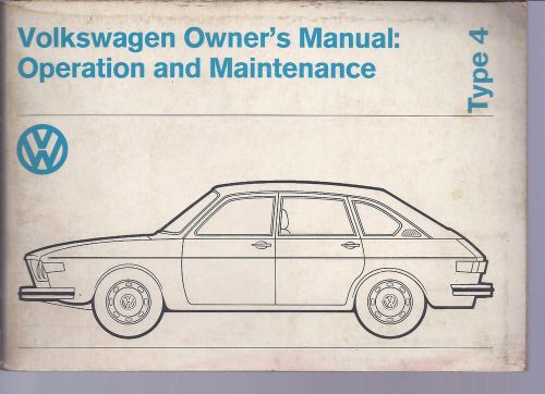 1974 volkswagen 412 type 4 owners manual