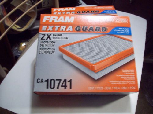 Two   fram extra guard air filters ca10741 - new in box