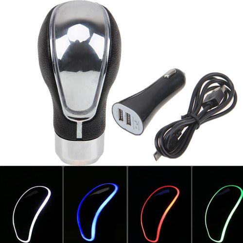 Touch motion activated led light car shift knob universal shifter gear knob usb