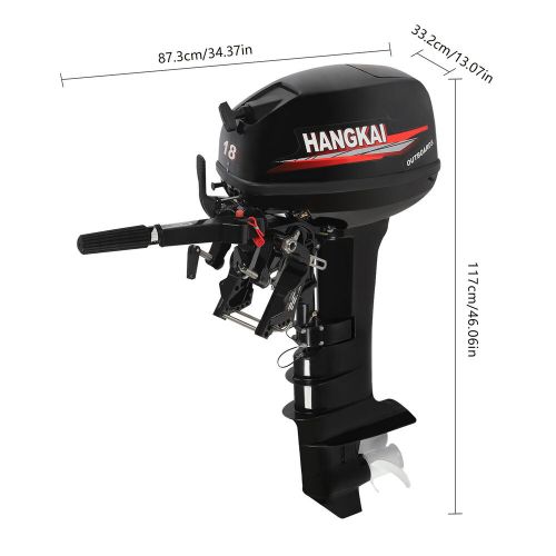 HANGKAI 2 Stroke 360-degree steering Outboard Motor Boat Engine Long Shaft 18 HP, US $1,578.25, image 14
