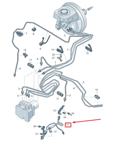 Audi A6 C8 brake hose front left 4K0611707L NEW ORIGINAL-, US $, image 2