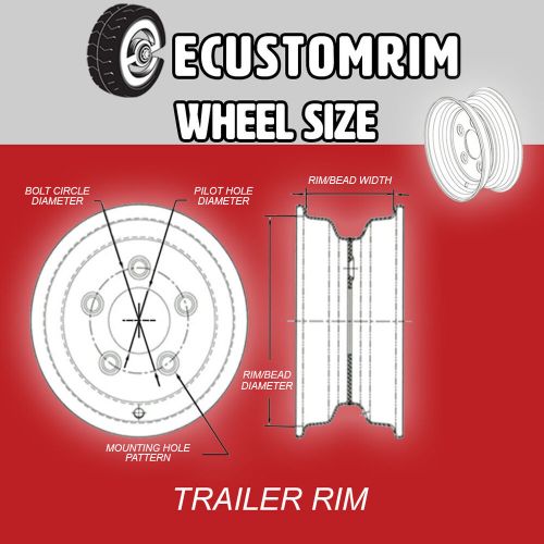 2-pack ecustomrim trailer tire on rim 480-8 4.80-8 load c 5 lug galvanized wheel