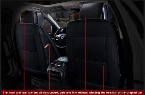Black PU Leather Front Car Seat Covers Protector For Mercedes A B C E S G Class, US $122.97, image 3