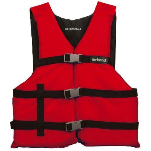 Airhead 30002-25-a-rd adult universal; single life vest