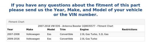 2007-2016 VW EOS - Antenna Booster 1Q0035577, US $15.99, image 4