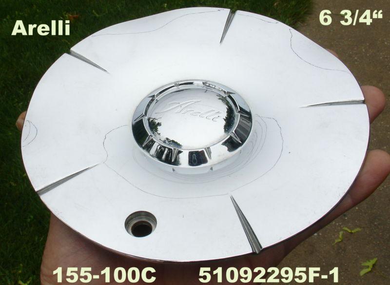 Arelli chrome wheel center cap 155-100c