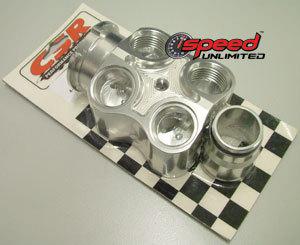 Csr 980 billet aluminum 4 to 1 coolant manifold 1-1/2"