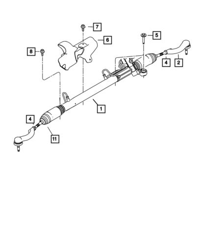 Genuine Mopar Outer Tie Rod End 5183761AD, US $70.24, image 5