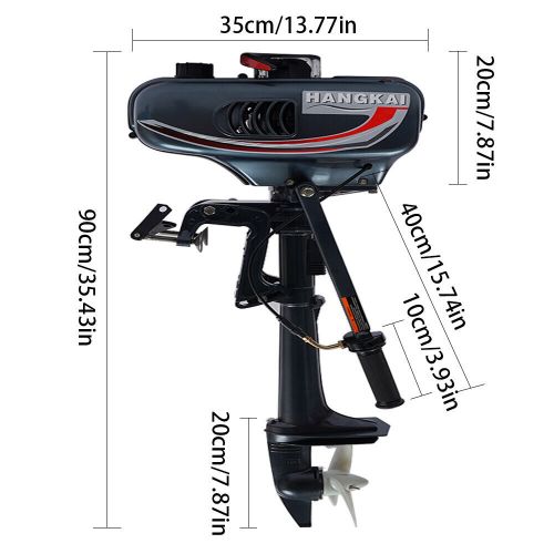 HANGKAI 2-Stroke 3.5HP Outboard Motor Fishing Boat Engine Water Cooling System, US $205.03, image 7