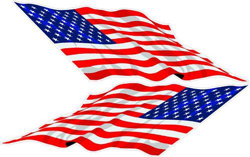 American flag decals  (race boat/bow flags) 