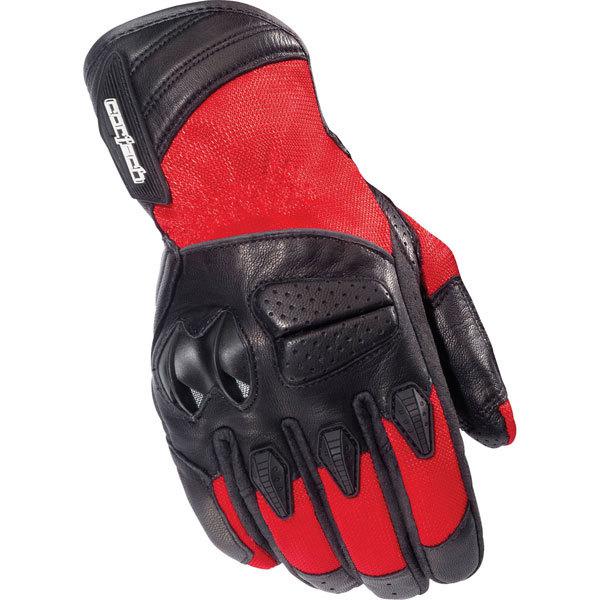 Red m cortech gx air 3 vented leather/textile glove