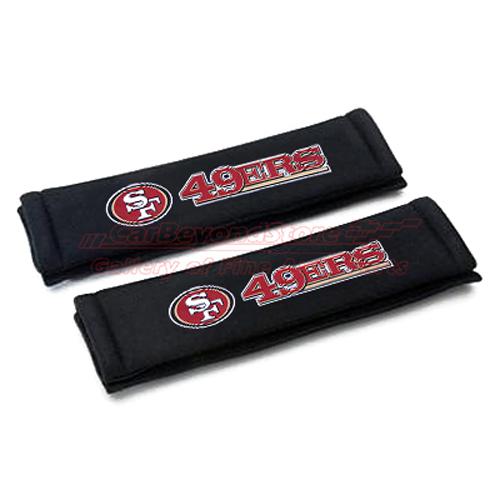 Nfl san francisco 49ers seat belt shoulder pads, pair, licensed + free gift