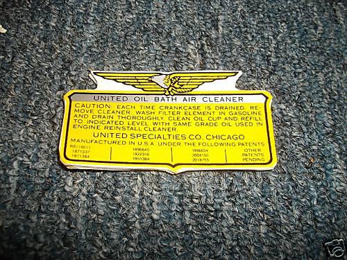 1955 - 1959 american motors amc rambler air clner decal