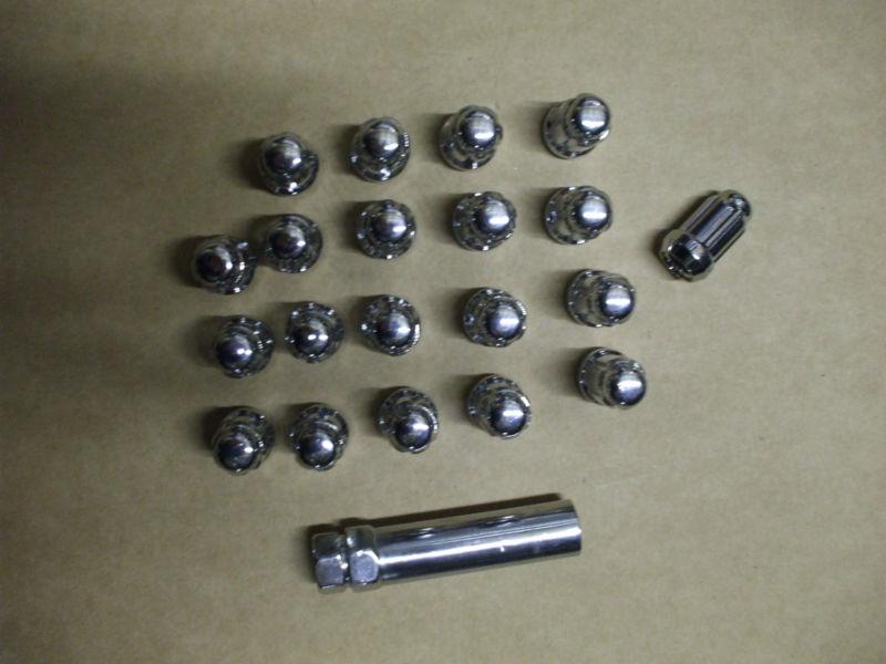 Purchase Lug Nuts Six Spline Chrome 20 Pc Ford Mustang 7914 all in