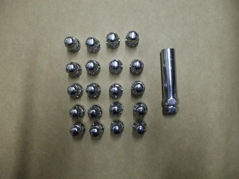 Purchase Lug Nuts Six Spline Chrome 20 Pc Ford Mustang 7914 all in