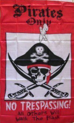 Pirate boat  pirates only no trespassing flag pirate ship banner pennant 3x5 ft