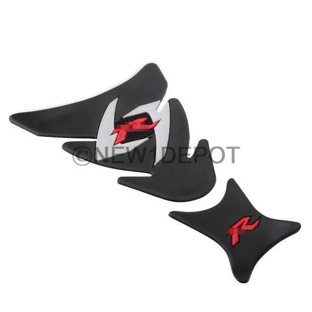 Red motorcycle bike sport fuel gas protector tank pad sticker mat badge styling