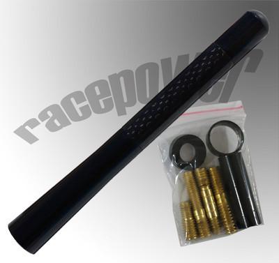 Audi 5" inch black carbon fiber screw type aluminum universal #b34 short antenna