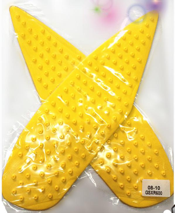 Tank traction side pad gas grip protector gsxr600 750 2008-2010 08 09  yellow ok