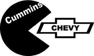 Cummins eats chevy - decal vinyl sticker! many colors!!