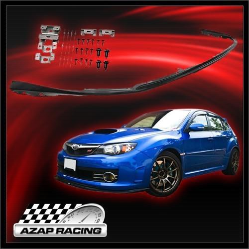 08-09 sti sty urethane front bumper lip spoiler blk for subaru impreza wrx sti