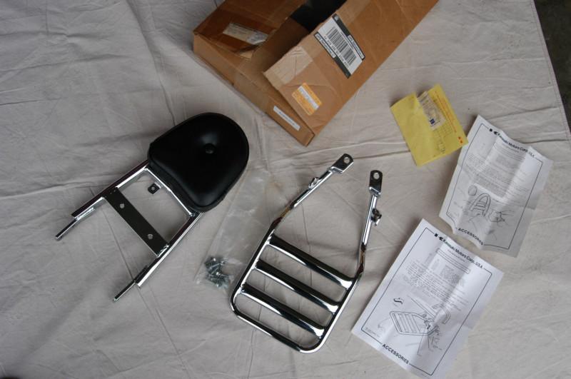 Kawasaki vulcan passenger backrest k53043-049a and rear rack k53020-077a super