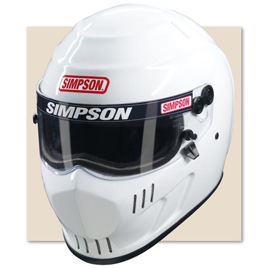 New simpson speedway rx drag/sprint car helmet sa10, white 7-5/8