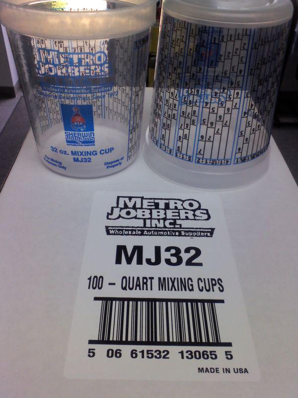 Purchase 100 Pack Quart Paint Mixing Cups With Graduations PPG Comparable To EZMix 70032 in