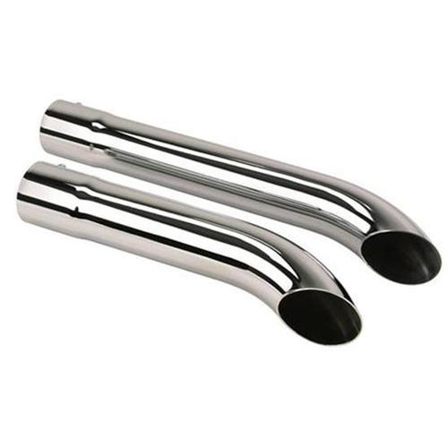 New chrome slip-over header extensions/kickouts 3.5x20"