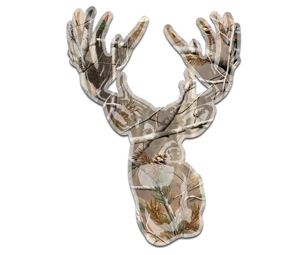 Whitetail deer decal 5"x3.6" hunting camo buck hunter vinyl sticker d1 (rh) zu1