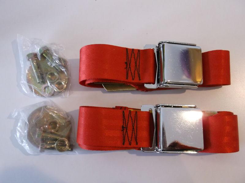 Set of four chevy seat belts-- for 55-56-57 chevy's -  usa made!