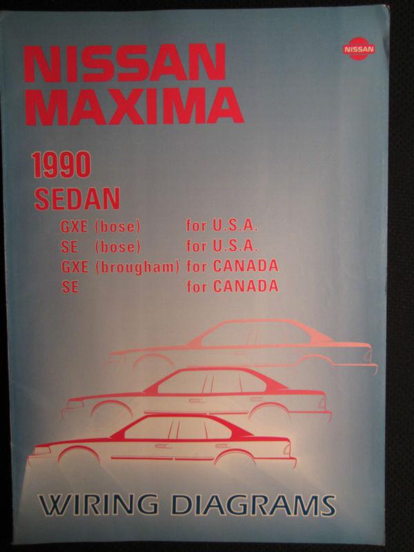 1990 nissan maxima sedan electrical wiring diagrams service manual gxe se  