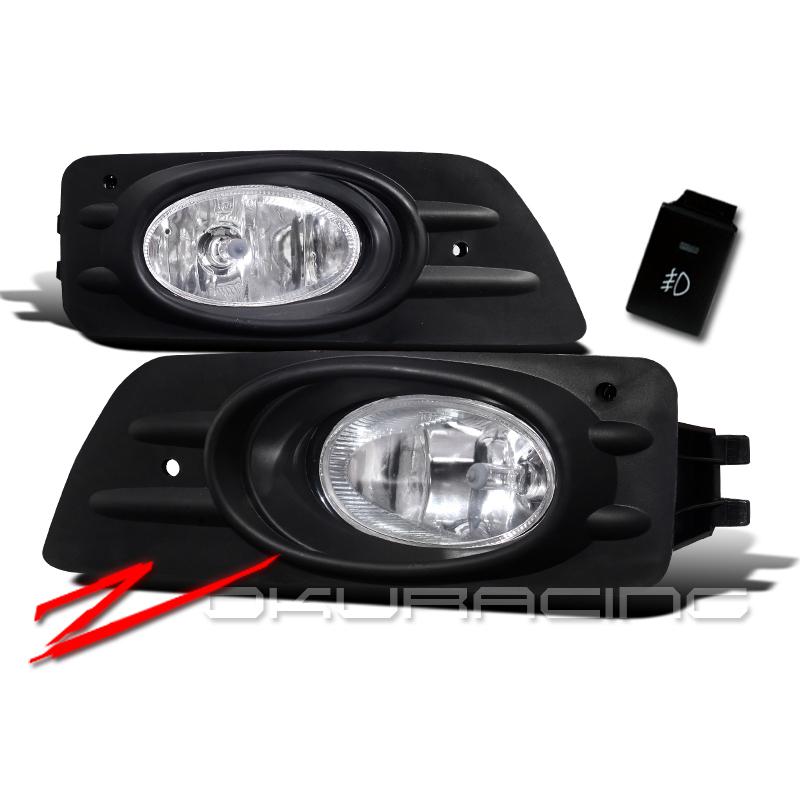 Purchase 20062007 HONDA ACCORD 4DR CLEAR FOG LIGHTS LAMPS+SWITCH in