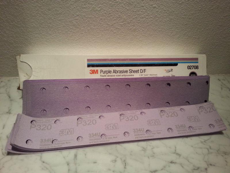 3M HOOKIT PURPLE ABRASIVE SANDING SHEETS D/F P320 320 GRIT FILE SAND PAPER 02708, US $24.99, image 4