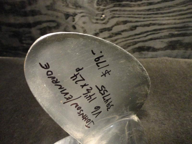 USED JOHNSON/EVINRUDE 14 1/2 x 24p RAKER V6 STAINLESS STEEL PROPELLER BOAT PROP, US $89.50, image 6