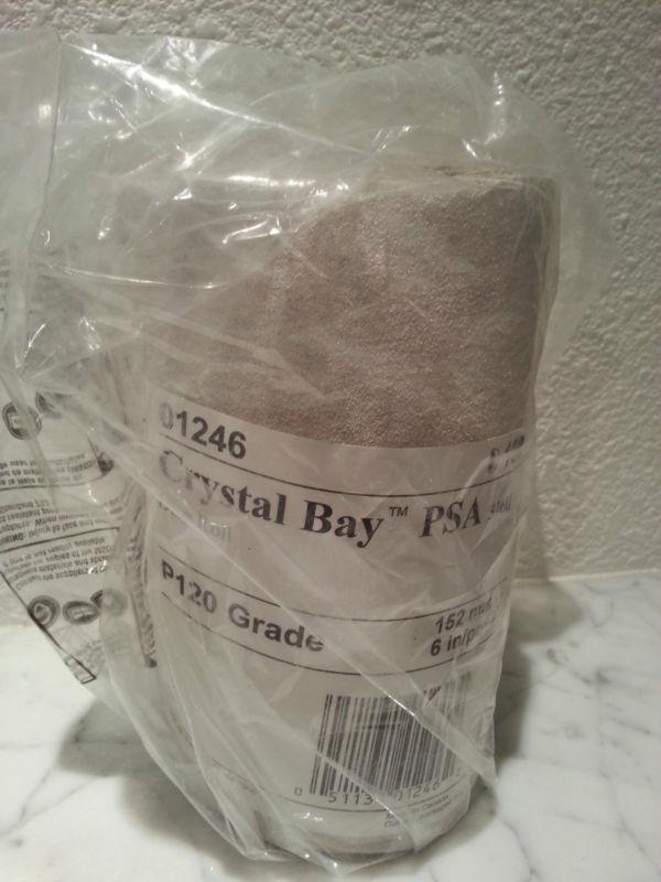 3m crystal bay psa sanding disc roll da sand paper #01246 p120 120 grit 6" 100pc