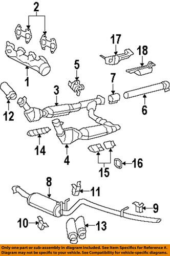 Ford oem 8l3z-5e212-m exhaust system parts/catalytic converter