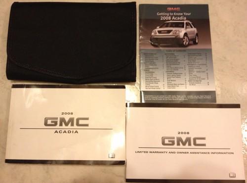 2008 gmc acadia owners manual, case and added books